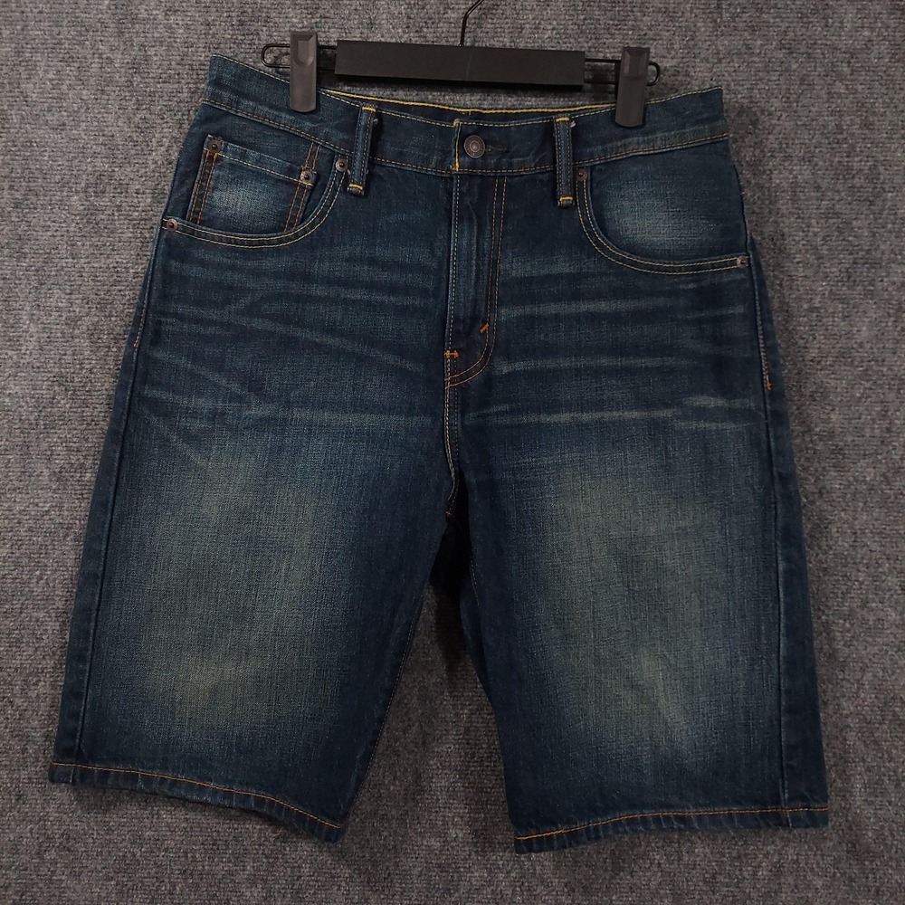 Levis 569 Jean Shorts Mens 29 Blue Denim Relaxed Fit Bermuda Jorts Skater‎ Y2K